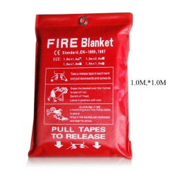 1M x 1M Fire Blanket Fiberglass Fire Flame Retardant Emergency Survival Fire Shelter Safety Cover Fire Emergency Blanket