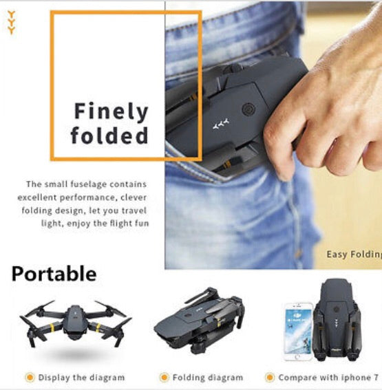 Eachine E58 2MP w/ 720P Camera WIFI FPV Foldable Selfie Drone RC Quadcopter RTF