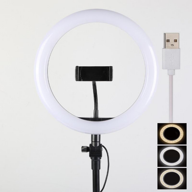 10inch 25cm USB charge New Selfie Ring Light Flash Led Camera Phone Photography Enhancing Photography for Smartphone Studio VK