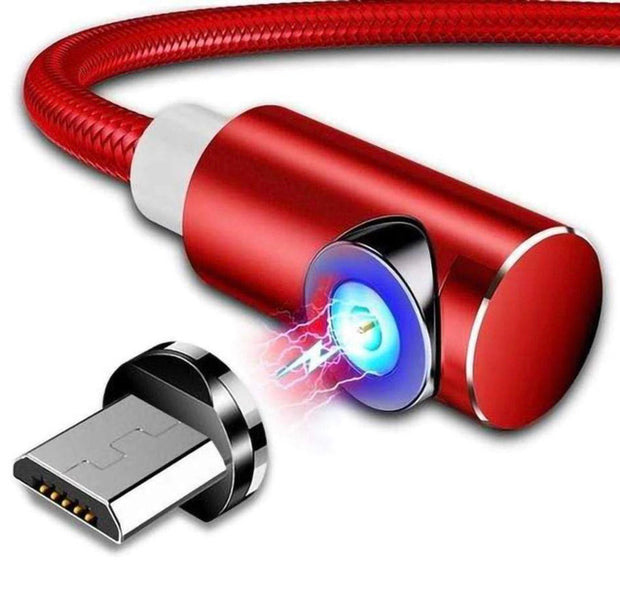 3-IN-1 MAGNETIC CABLE CHARGER - MICROUSB TYPE C LIGHTNING CORD FAST ADAPTER