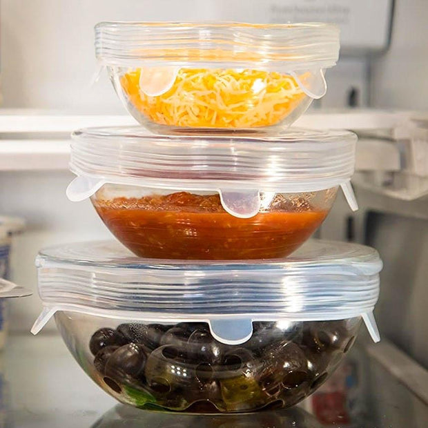 6 Pack Stretch & Seal Silicone Lids