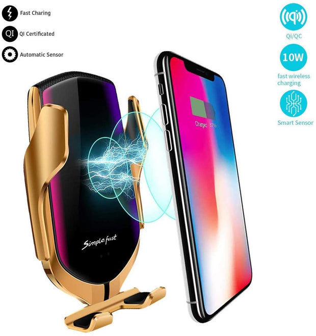 Wireless Automatic Sensor Car Phone Holder And Charger - Buy 2 Free Shipping
