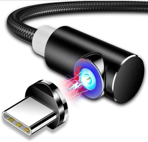 3-IN-1 MAGNETIC CABLE CHARGER - MICROUSB TYPE C LIGHTNING CORD FAST ADAPTER