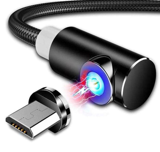 3-IN-1 MAGNETIC CABLE CHARGER - MICROUSB TYPE C LIGHTNING CORD FAST ADAPTER