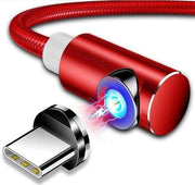 3-IN-1 MAGNETIC CABLE CHARGER - MICROUSB TYPE C LIGHTNING CORD FAST ADAPTER