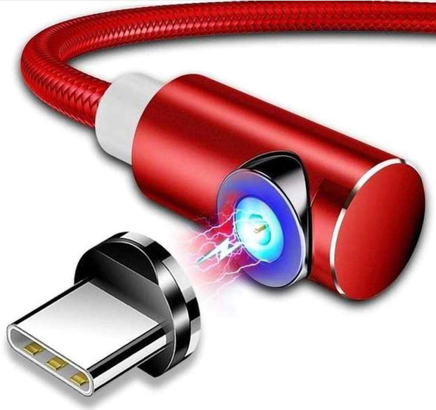 3-IN-1 MAGNETIC CABLE CHARGER - MICROUSB TYPE C LIGHTNING CORD FAST ADAPTER