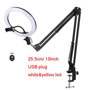 10inch 25cm USB charge New Selfie Ring Light Flash Led Camera Phone Photography Enhancing Photography for Smartphone Studio VK