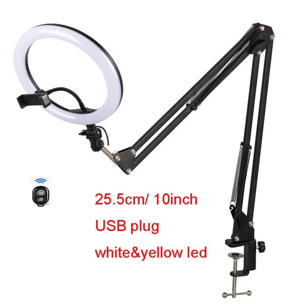 10inch 25cm USB charge New Selfie Ring Light Flash Led Camera Phone Photography Enhancing Photography for Smartphone Studio VK