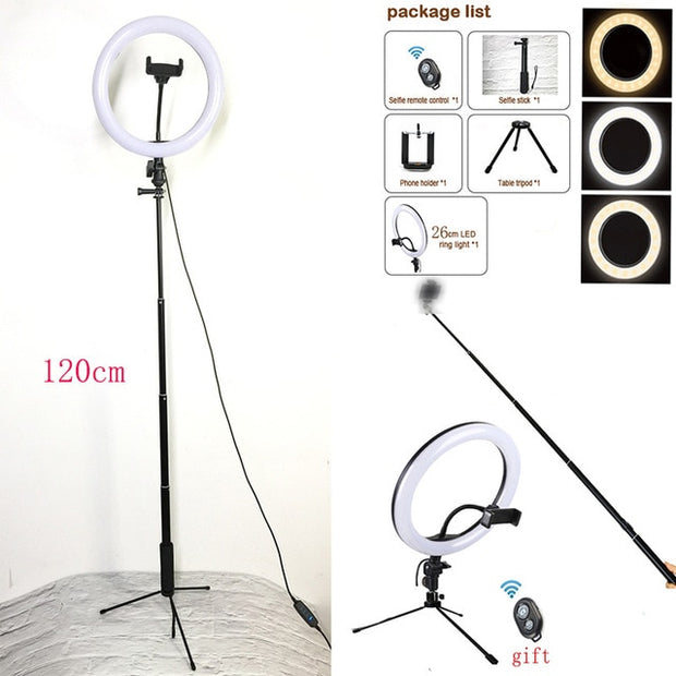 10inch 25cm USB charge New Selfie Ring Light Flash Led Camera Phone Photography Enhancing Photography for Smartphone Studio VK