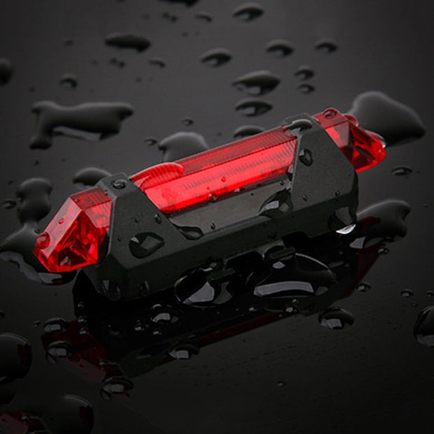 USB Rechargeable LED Mountain Bike Safety Warning Tail Light Red