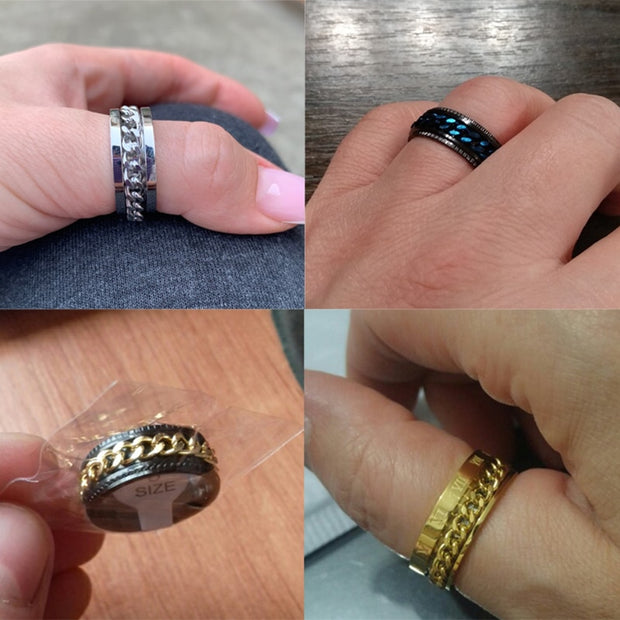 Black and Gold Mens Ring
