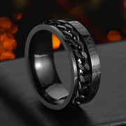 Black and Gold Mens Ring