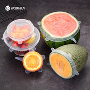 6 Pack Stretch & Seal Silicone Lids