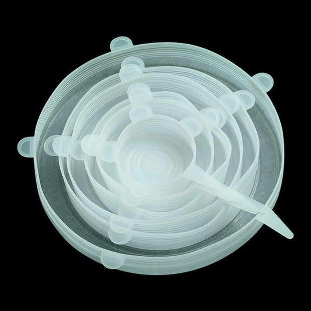6 Pack Stretch & Seal Silicone Lids