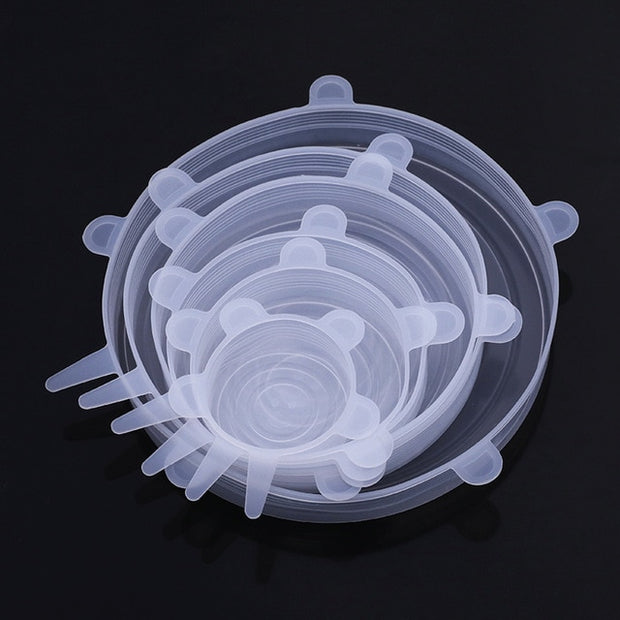 6 Pack Stretch & Seal Silicone Lids
