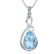 Female charm Water drop pink/purple necklaces pendants jewellery chains crystal women fine jewelry Pendant with stone