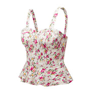 Flowery Cropped Tops