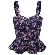 Flowery Cropped Tops