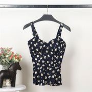 Flowery Cropped Tops