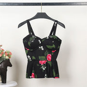 Flowery Cropped Tops