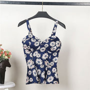 Flowery Cropped Tops