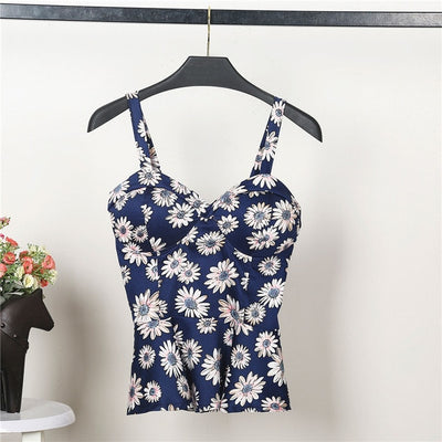 Flowery Cropped Tops