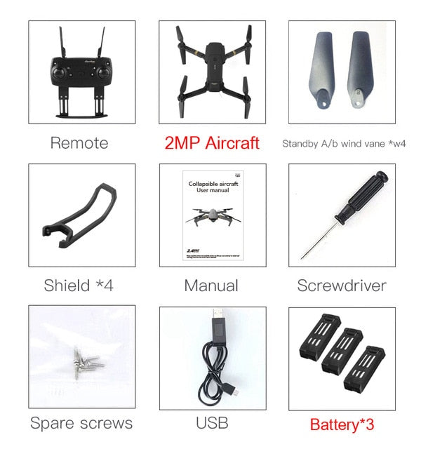 Eachine E58 2MP w/ 720P Camera WIFI FPV Foldable Selfie Drone RC Quadcopter RTF