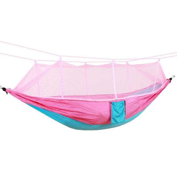 Double Person Travel Outdoor Camping Tent, Hanging Hammock Bed & Mosquito Net