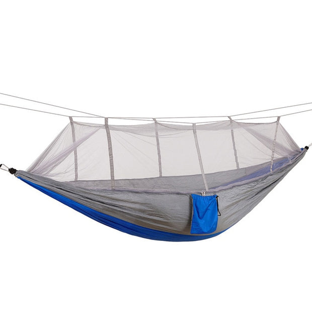 Double Person Travel Outdoor Camping Tent, Hanging Hammock Bed & Mosquito Net