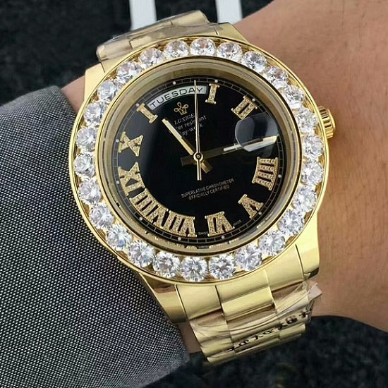 Face diamond watch